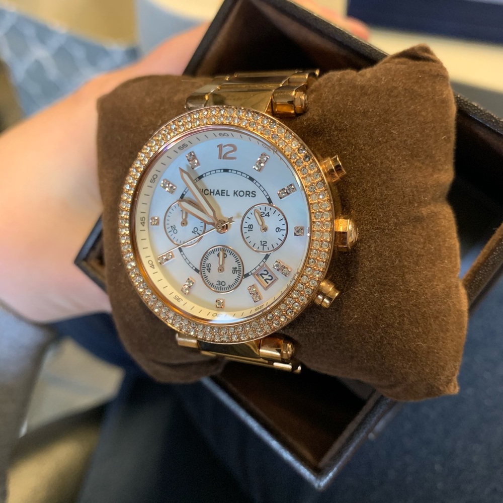 Michael Kors Parker Rose Gold-Tone Watch